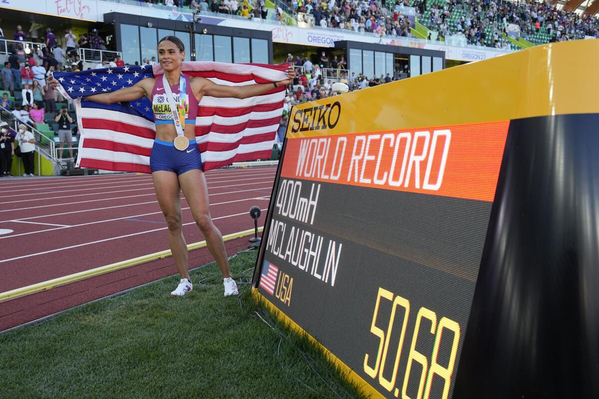 La estadounidense Sydney McLaughlin 