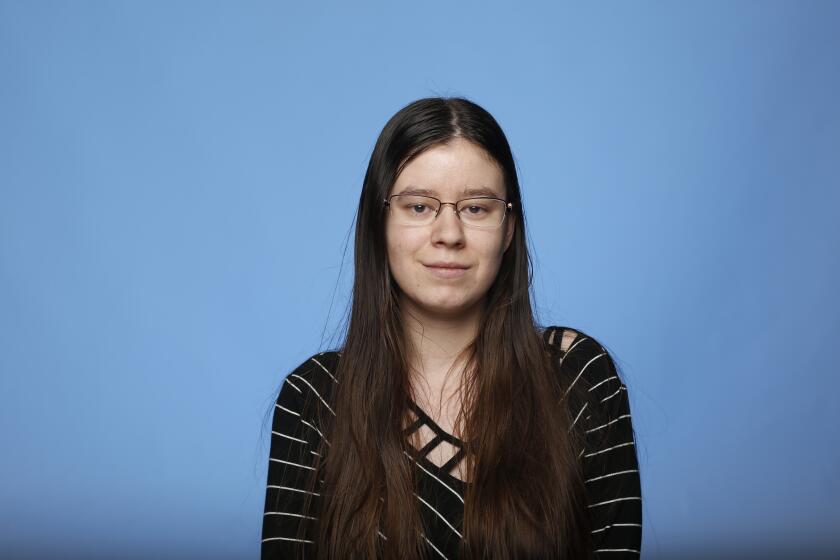 Danielle, of Parenteau Decker, of Fetures Copy stands for a portrait on Tuesday, July 3, 2018 in Los Angeles, Calif. (Patrick T. Fallon/ For The Los Angeles Times)