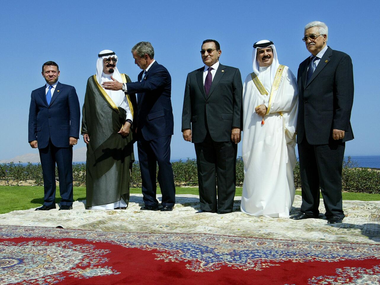 King Abdullah and world leaders