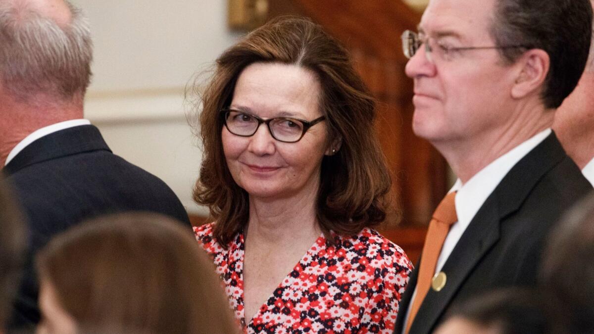 Gina Haspel will face questions from senators about her role in the CIA's harsh interrogation program after the Sept. 11 terrorist attacks.