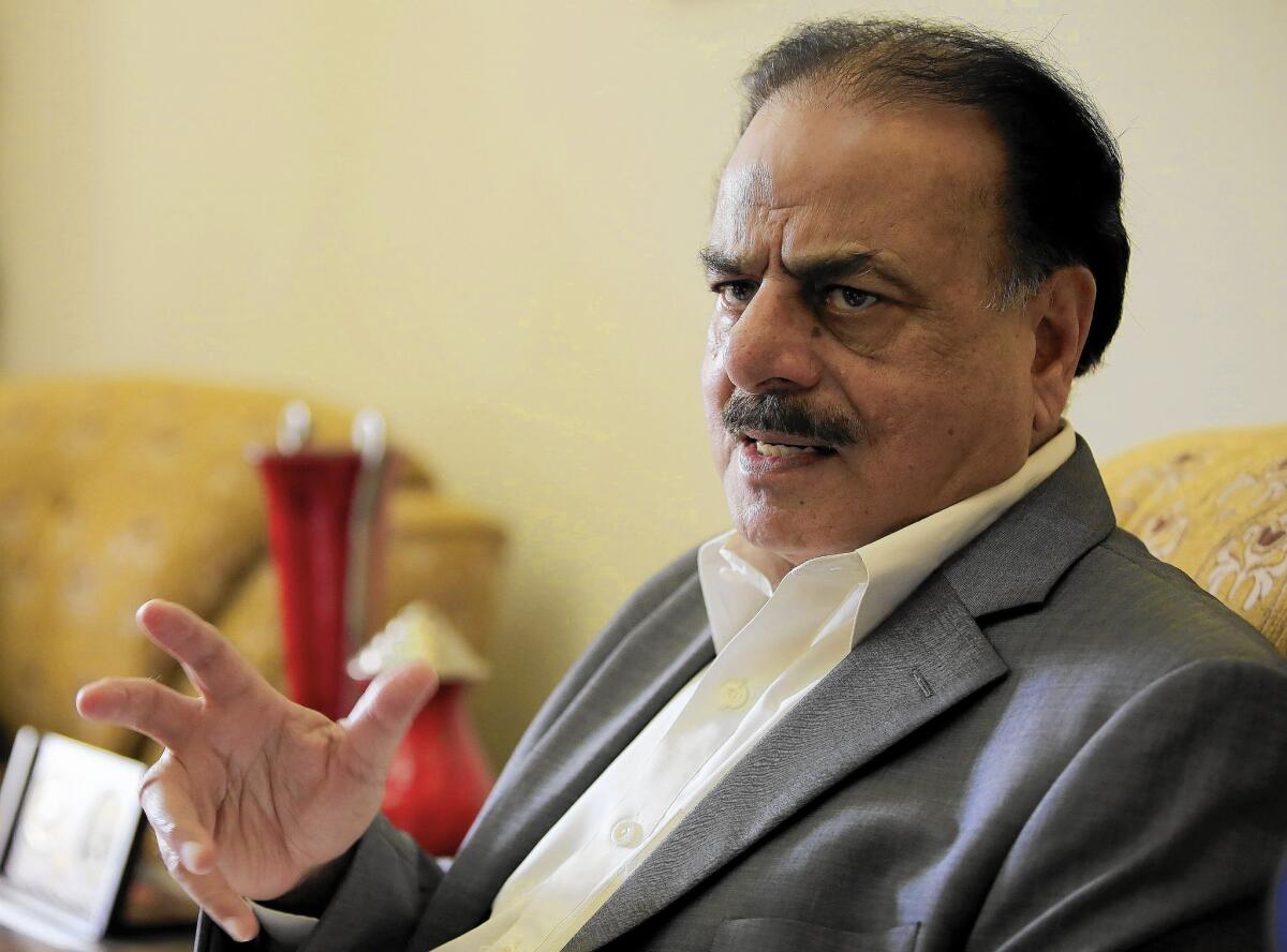 Hamid Gul in Islamabad in 2014. Gul became the chief of the Inter-Services Agency in 1987, at a time when the U.S. and Saudi Arabia were using the spy agency to funnel billions of dollars to militants fighting the Soviets during their occupation of neighboring Afghanistan.