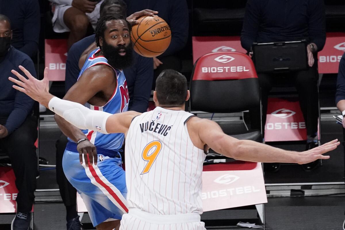 James Harden has triple-double in Nets debut - The San Diego Union-Tribune