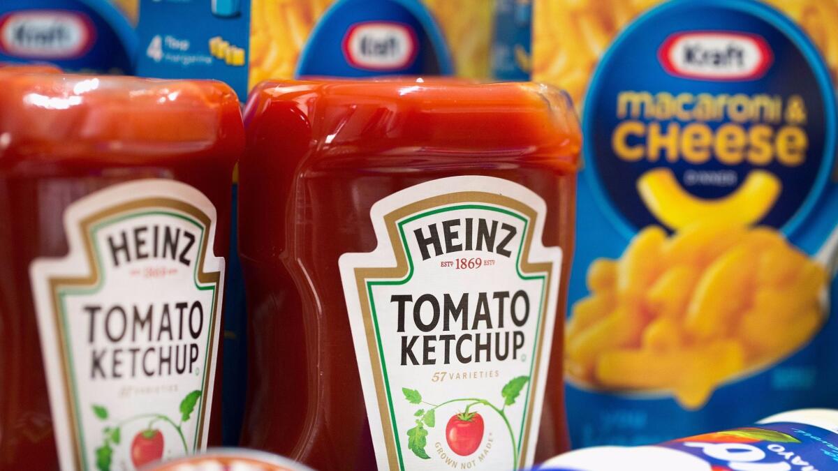Kraft and Heinz products are shown in this photo illustration.