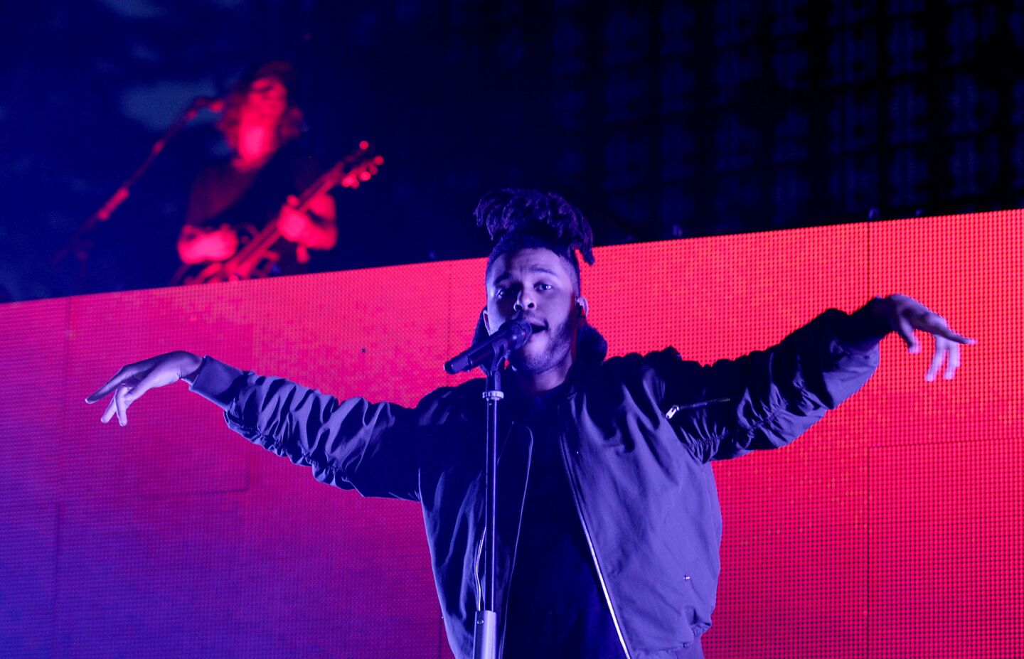 The Weeknd performs during Hard Summer at the Fairplex in Pomona on Aug. 1, 2015. Read the review.