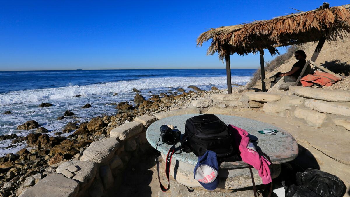 An illegal stone fort used by the Bay Boys surfer gang is the subject of a dispute between the California Coastal Commission and Palos Verdes Estates.