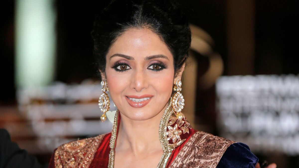 Indian actress Sridevi Kapoor arrives at the Marrakech International Film Festival in Marrakech in 2012.