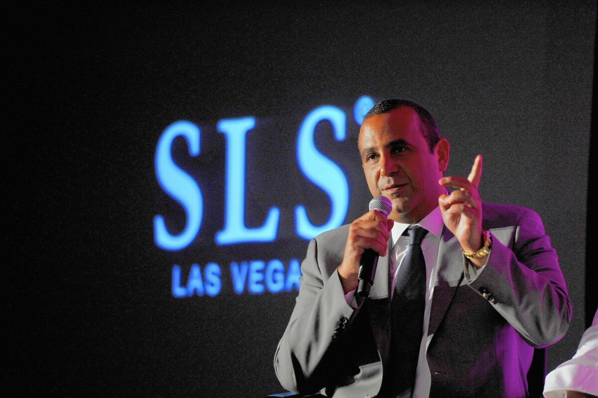 Sam Nazarian, shown at the opening of SLS Las Vegas in August 2014, had dreamed of running a thriving Las Vegas casino like his business idol, Steve Wynn.