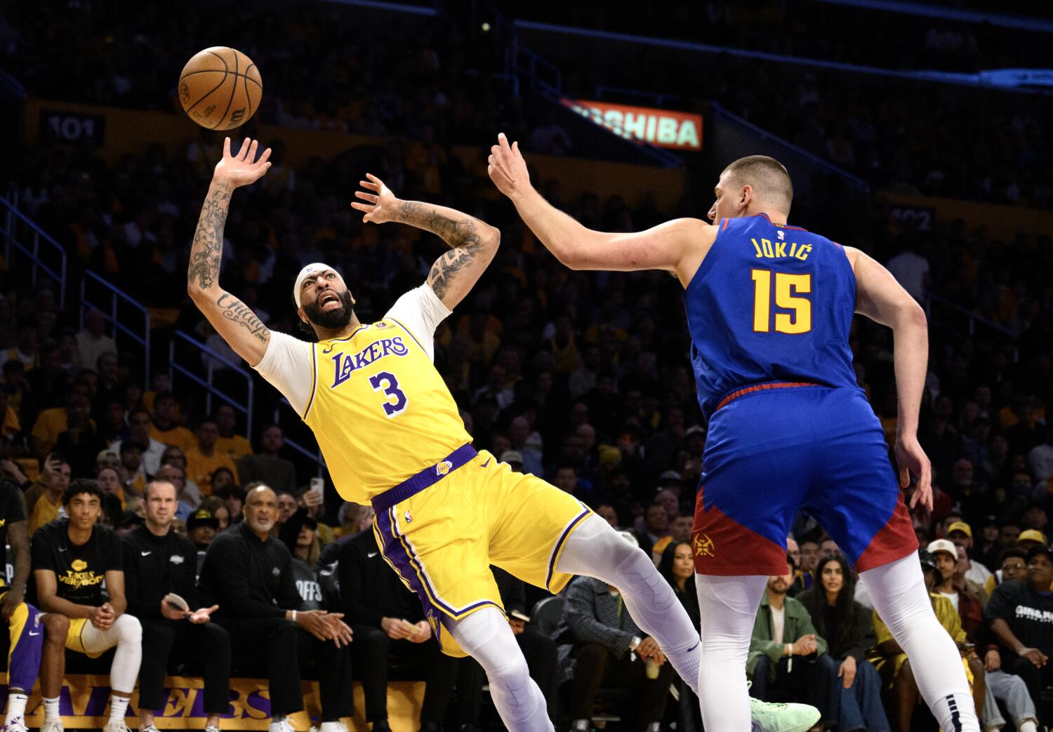 Lakers fade again in Game 3 loss to Denver, putting their season in peril