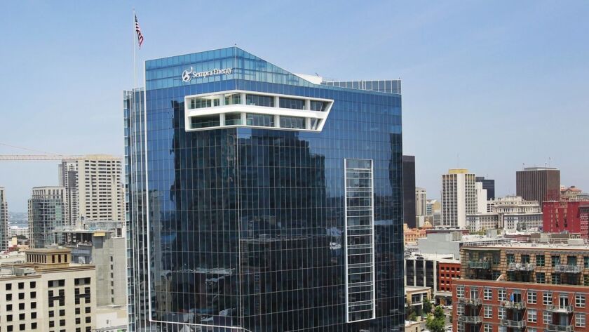 The Sempra Energy building in downtown San Diego. A group of activist investors want changes in the corporate direction of the Fortune 500 company.