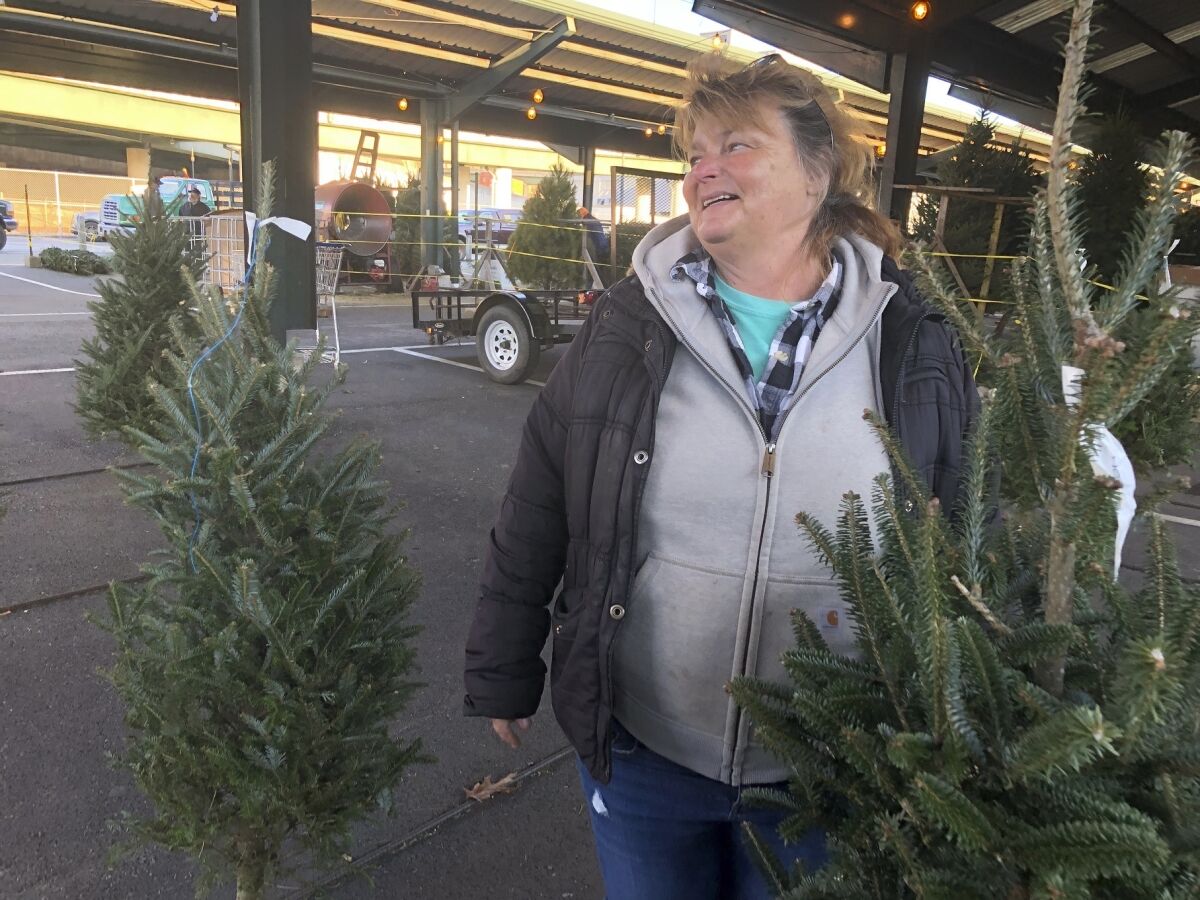 Christmas tree seller Sandy Parsons