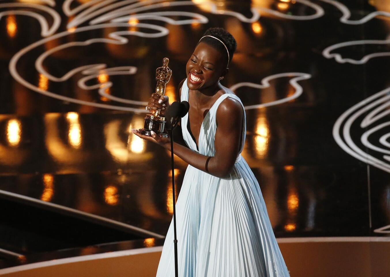 Backstage at the 2014 Academy Awards