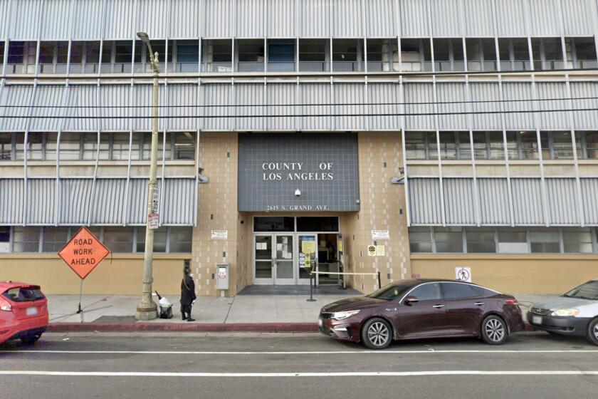 Los Angeles County Dept. of Public Health at 2615 S Grand Ave #500, in Los Angeles.