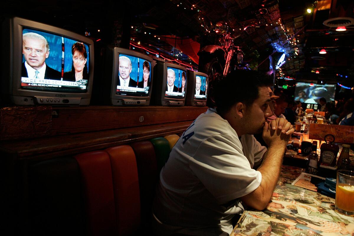 Barney's Beanery in Old Town Pasadena is a popular place to grab a drink and watch a game, or a debate.