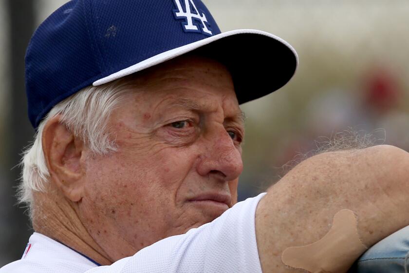Tommy Lasorda says he hopes V. Stiviano `gets hit with a car'