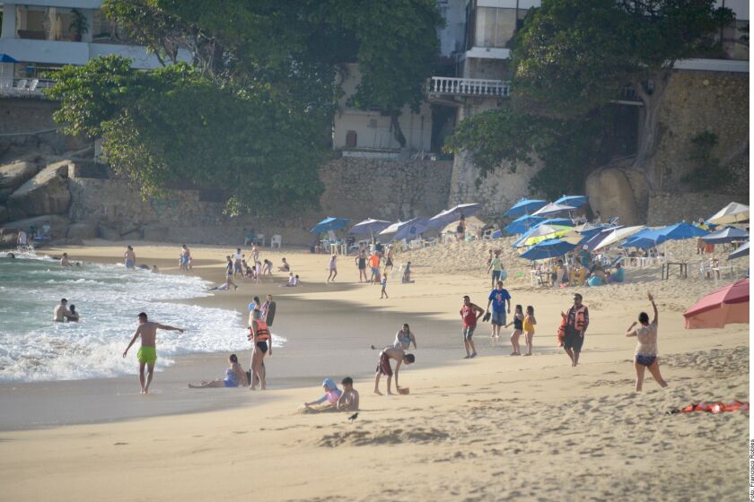 Una playa en Acapulco.