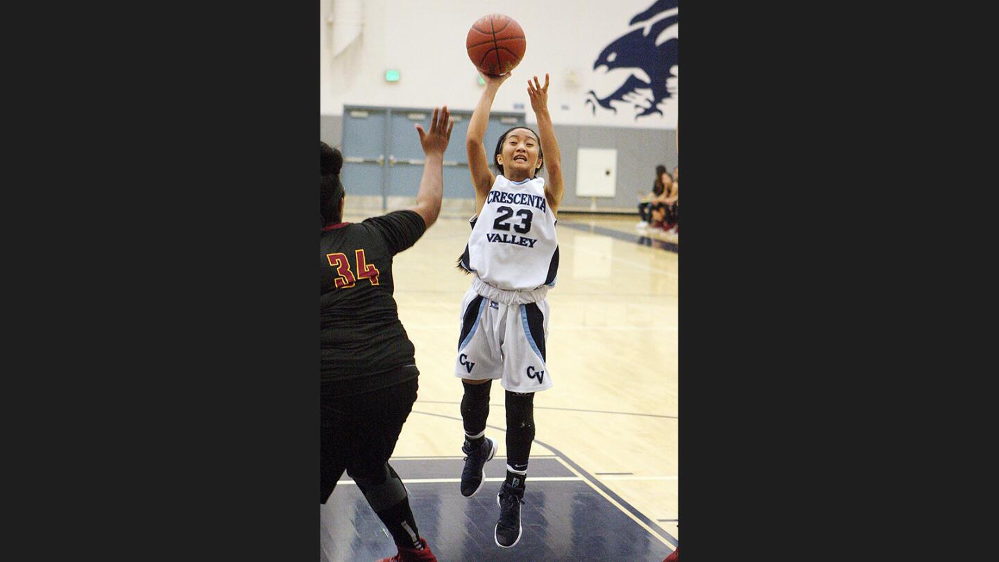 Photo Gallery: Crescenta Valley girls' basketball beats Arcadia and wins Pacific League