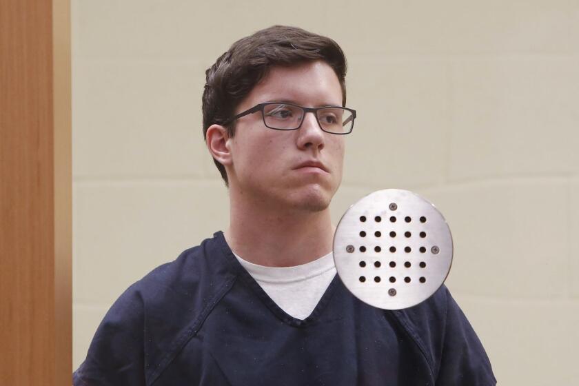 SAN DIEGO, CALIFORNIA - APRIL 30: John T. Earnest stands at his arraignment hearing in San Diego County Superior Court on April 30, 2019 in San Diego, California. Earnest is facing charges of murder and attempted murder at the Chabad of Poway synagogue, where one woman was killed and three injured. (Photo by Nelvin C. Cepeda-Pool/Getty Images) ** OUTS - ELSENT, FPG, CM - OUTS * NM, PH, VA if sourced by CT, LA or MoD **