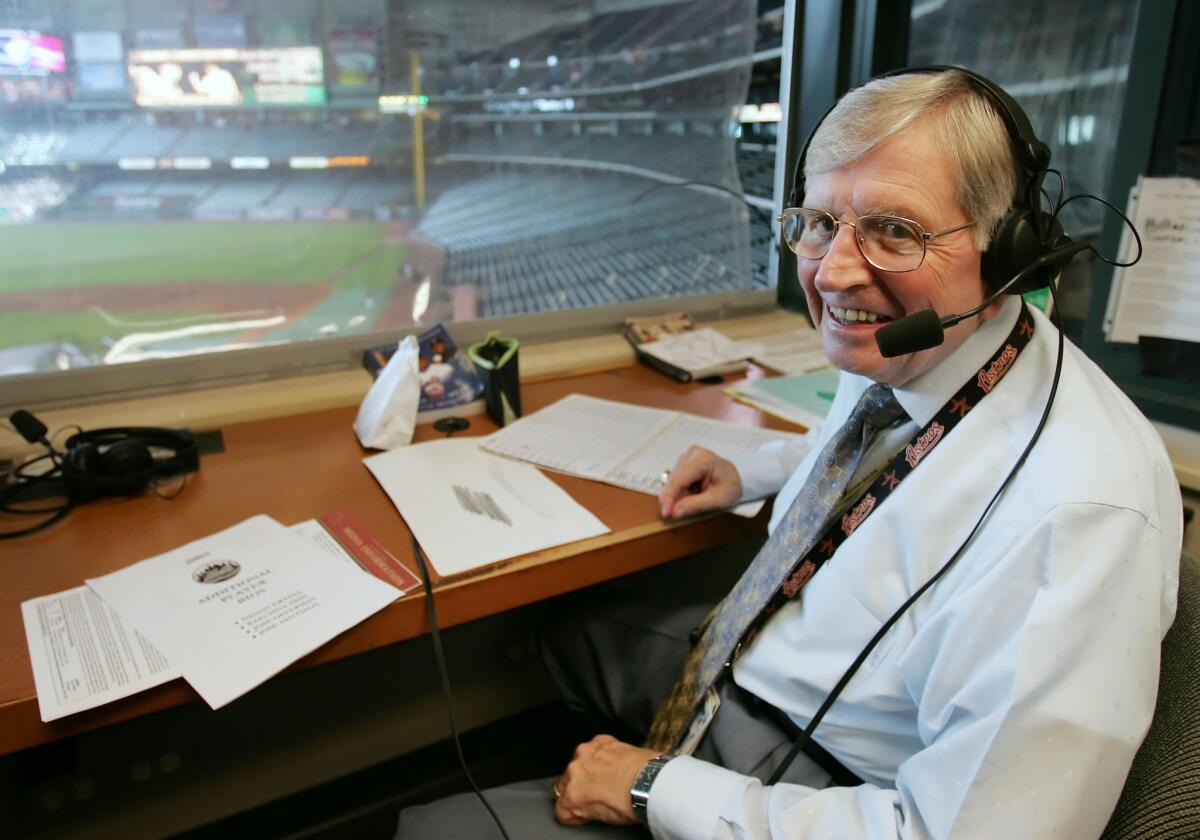 Hall of Fame broadcaster Milo Hamilton in 2005. He was known for the line "Holy Toledo!"