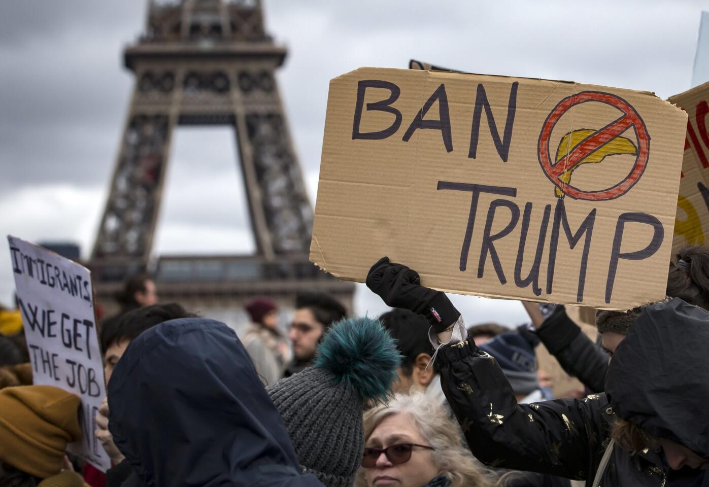 Anti Trump rally en Paris