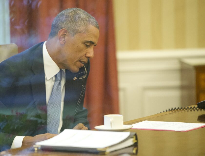 President Obama speaks with King Abdullah of Saudi Arabia on Sept. 10 as he prepares to address the nation.