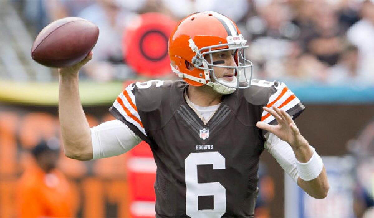 Since taking over starting quarterback position in Cleveland, Brian Hoyer has connected with his Browns receivers for 590 yards and five touchdowns with three interceptions in two wins.