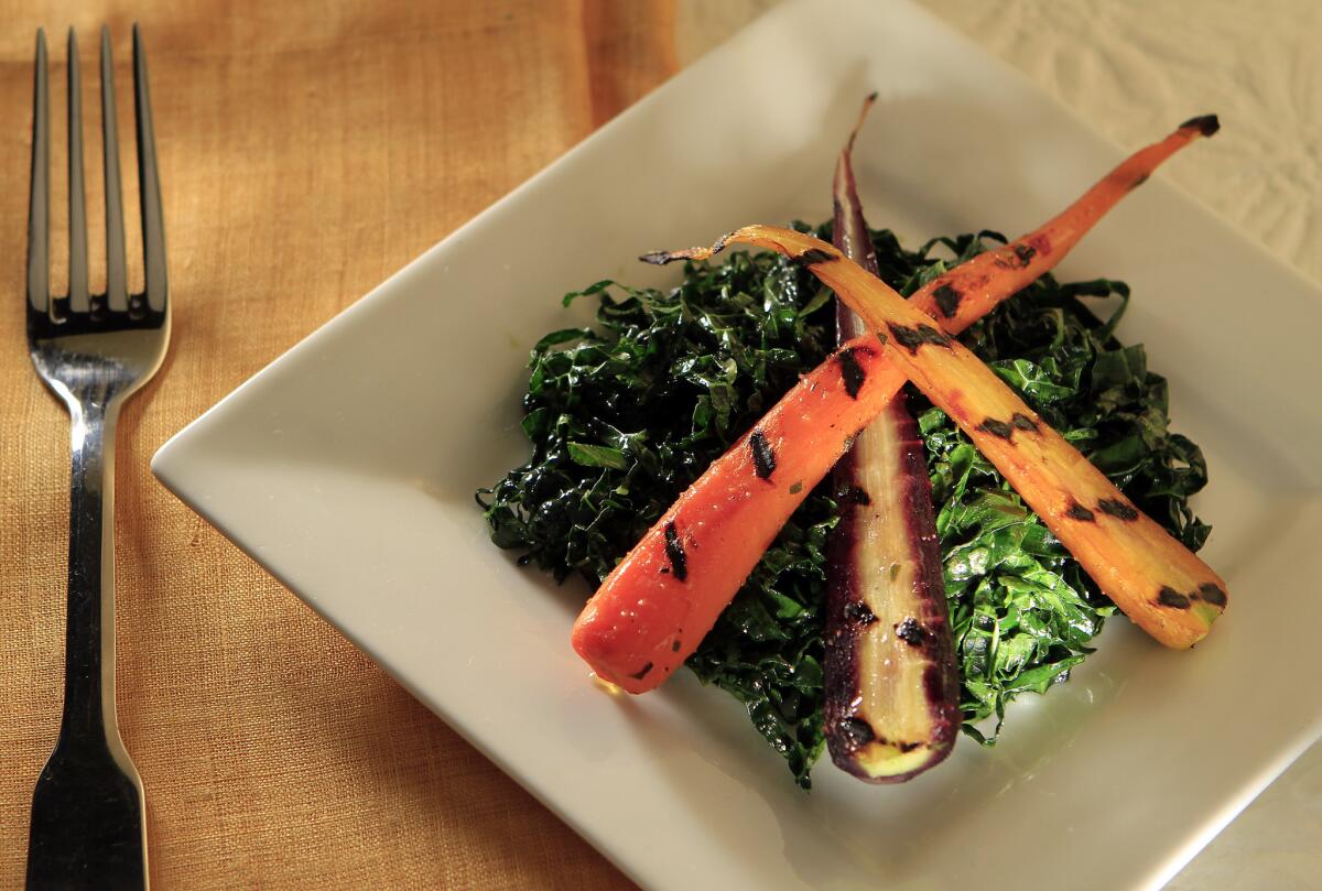 Little Dom's Tuscan kale salad with grilled heirloom carrots