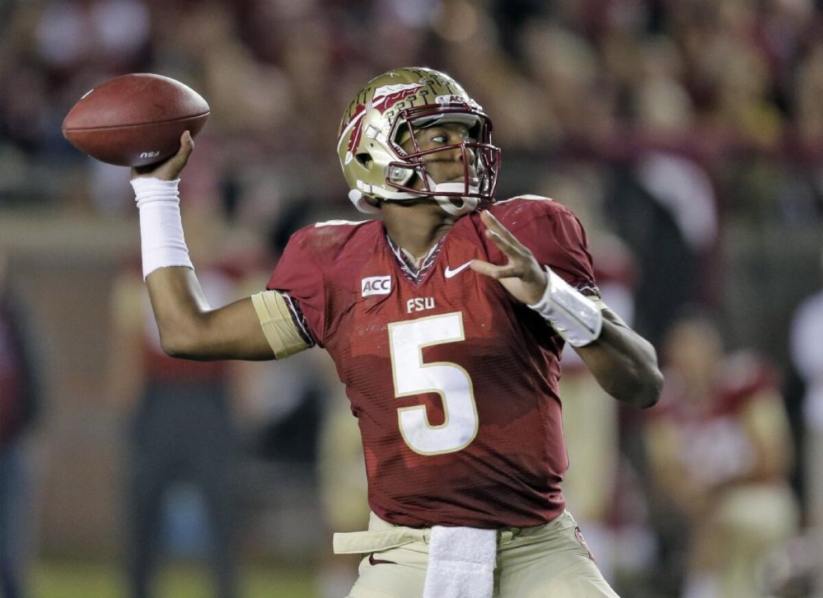 Florida State quarterback Jameis Winston received 49 out of 56 votes cast by AP Top 25 college football poll voters.
