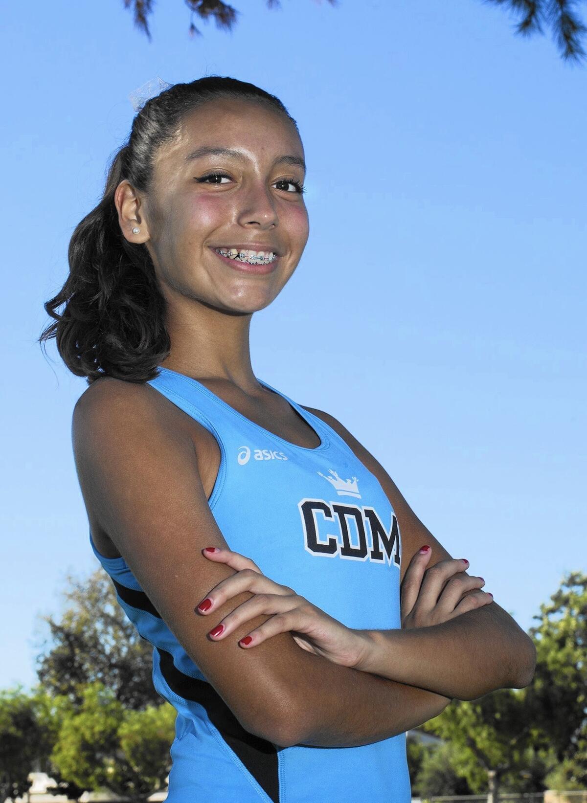 NEWPORT BEACH, CA, September 29, 2015 -- Corona del Mar High's Raquel Powers is the Daily Pilot Athlete of the Week. Powers helped the Sea Kings win the Sunny Hills cross country meet last weekend. (Kevin Chang/ Daily Pilot)