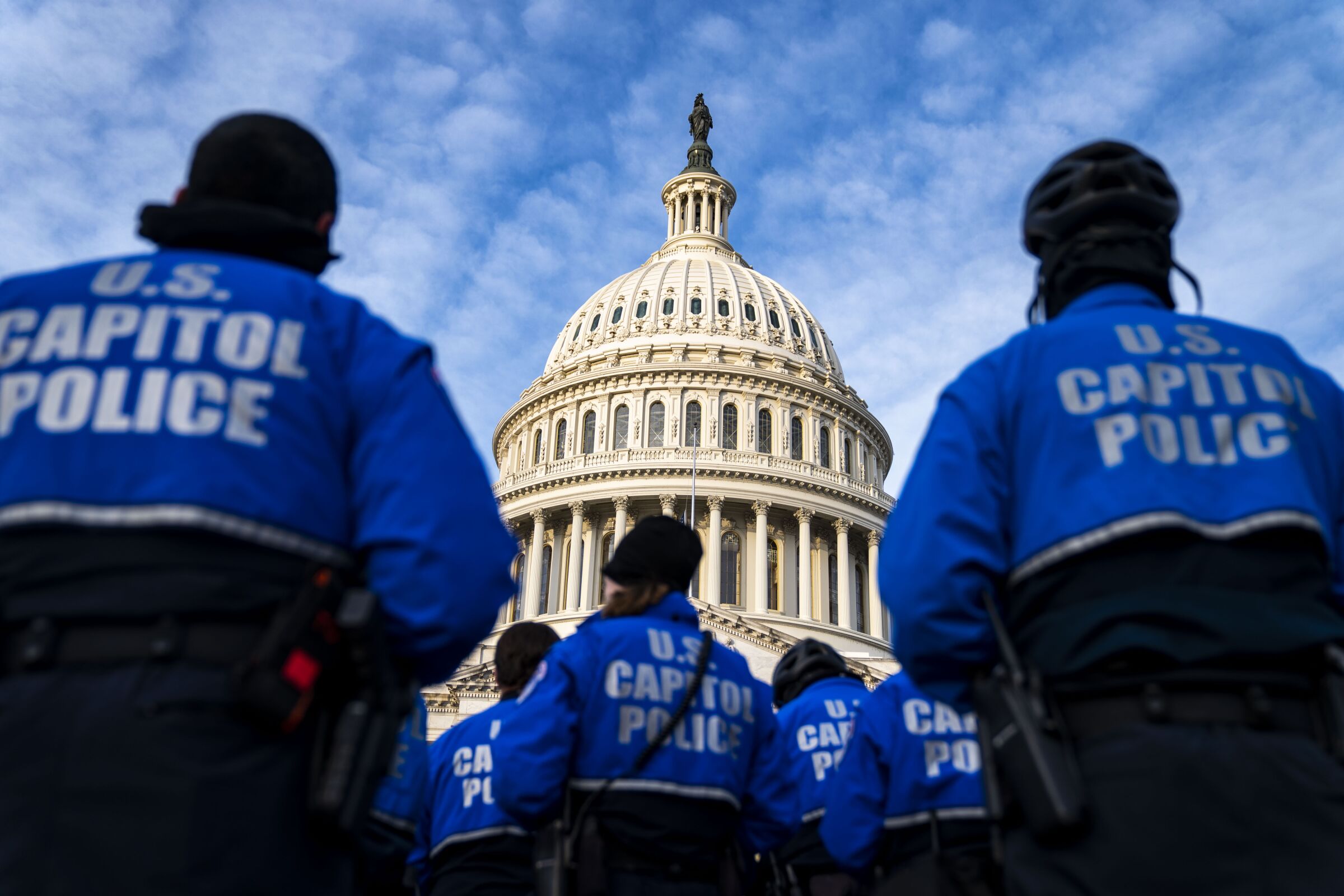 US Capitol Police Officers, one year after an insurrectionist mob stormed the Capitol