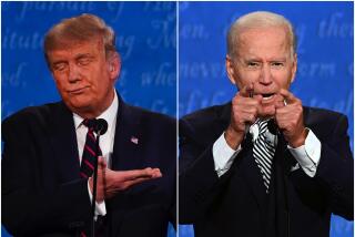 President Trump and Democratic presidential nominee Joe Biden face off in the first debate in Cleveland, Ohio.