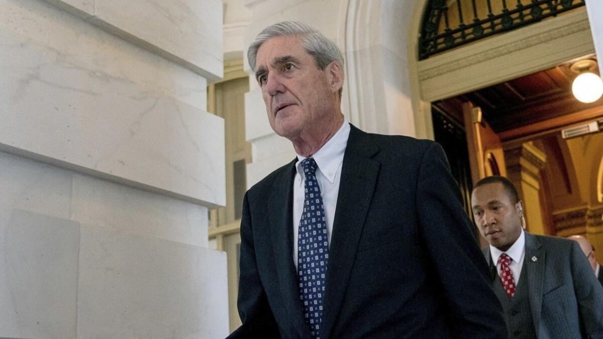 Special counsel Robert S. Mueller III did not rule out interviewing the president as part of his wide-ranging inquiry.