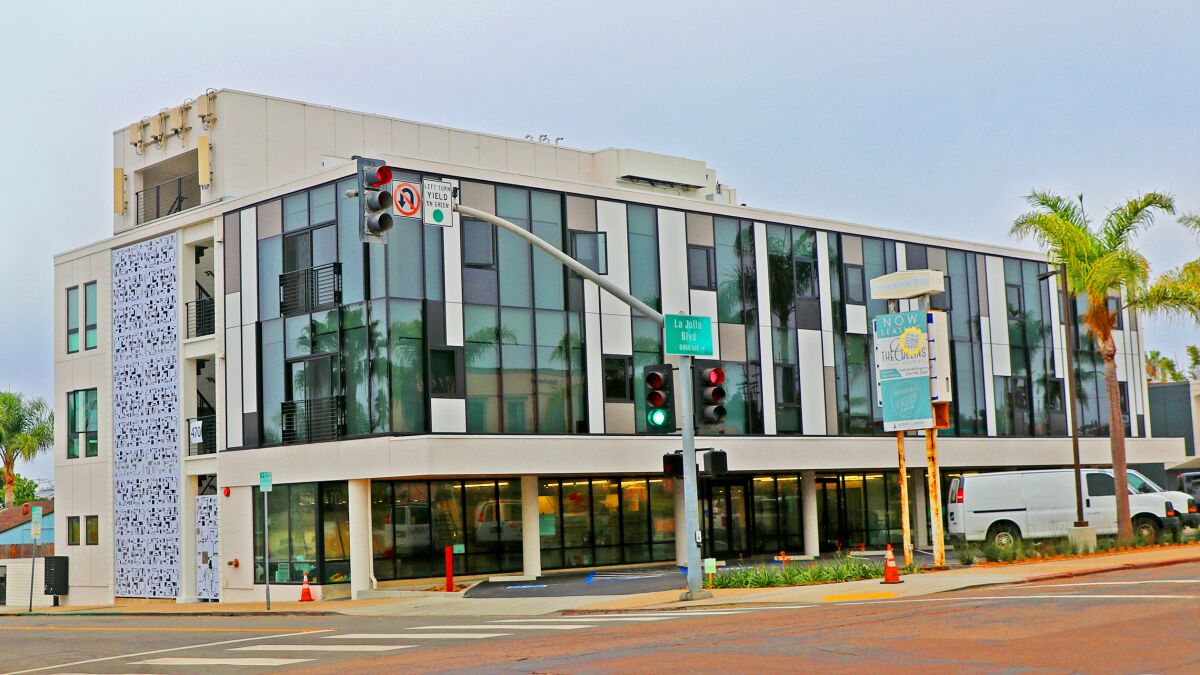 The newly built Collins Coastal Apartments building — constructed by Murfey Company at La Jolla Boulevard and Nautilus Street — will house Valley Farm Market on the ground floor. The market is scheduled to open before the end of 2019.