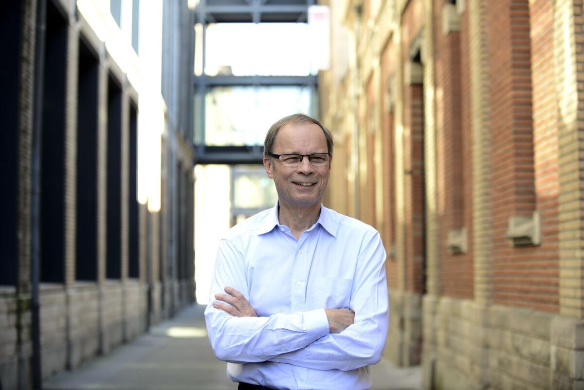 French economist Jean Tirole is photographed Monday in Toulouse, France, after winning the 2014 Nobel Memorial Prize in Economic Sciences.
