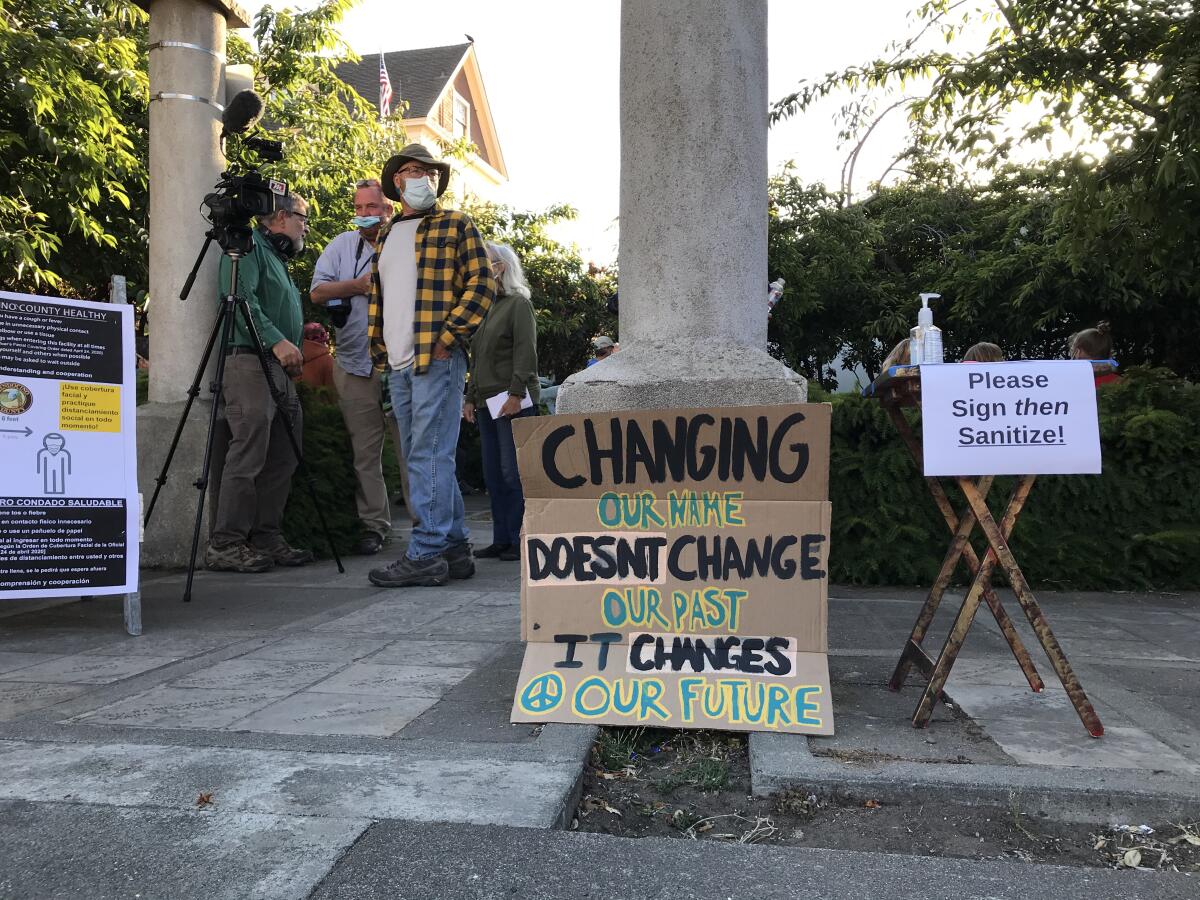 In Northern California, the coastal city of Fort Bragg has considered changing its Confederate-linked name.