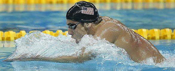 Phelps swims breaststroke section