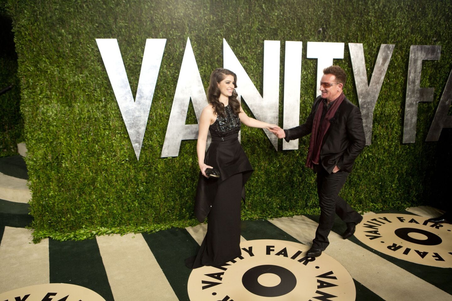 Musician Bono and his daughter.