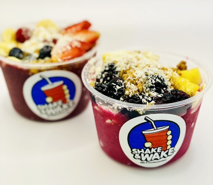 Fruit is served in a wide variety of combinations in Shake & Wake bowls.