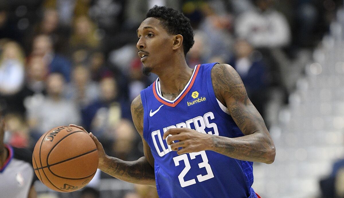Clippers guard Lou Williams has averaged 17.2 points while shooting 39.8% from the field and 34.4% from three-point range.