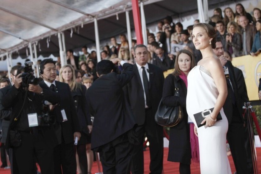 Natalie Portman arrives at the 17th Annual Screen Actors Guild Awards.