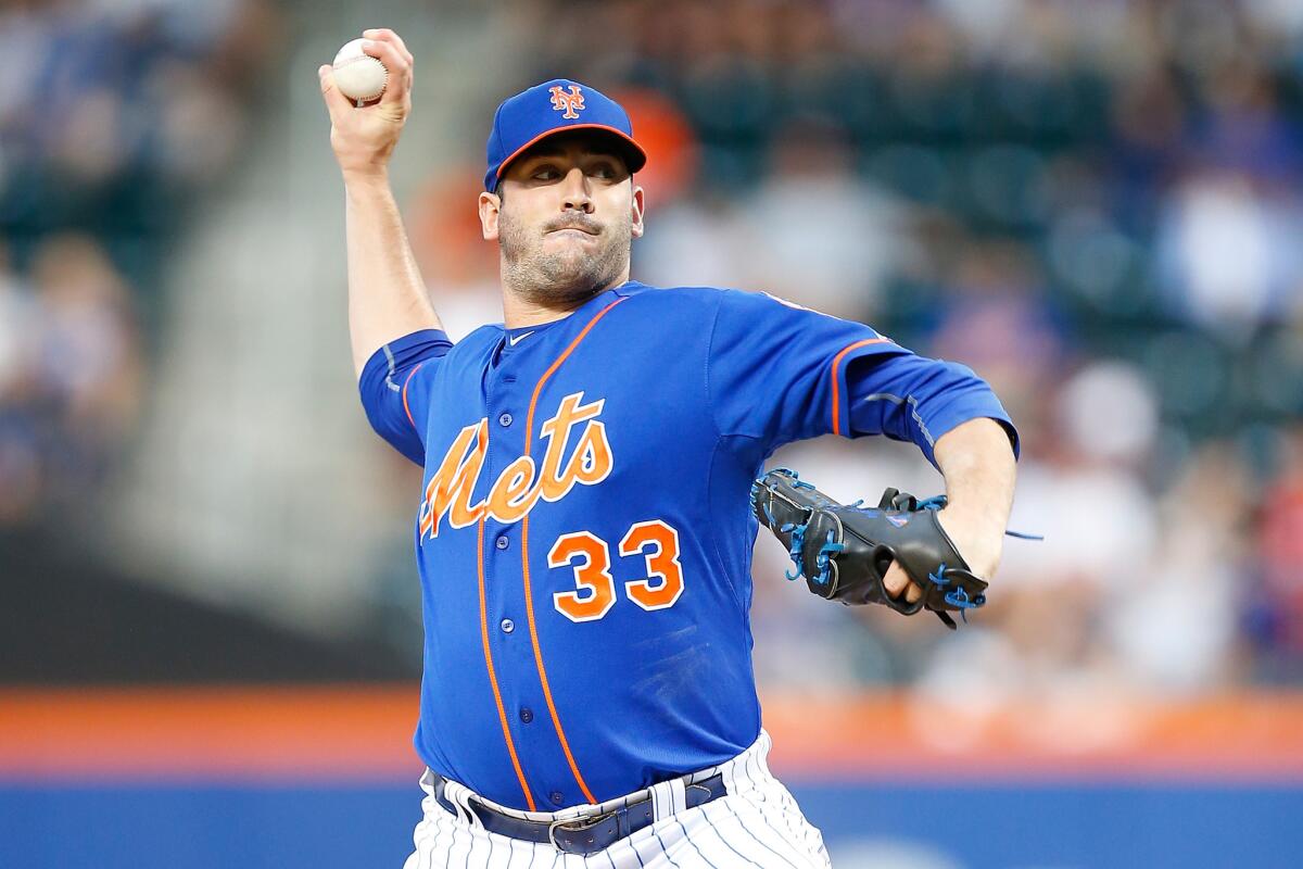 New York Mets' Matt Harvey pitches against Boston on Aug. 28.