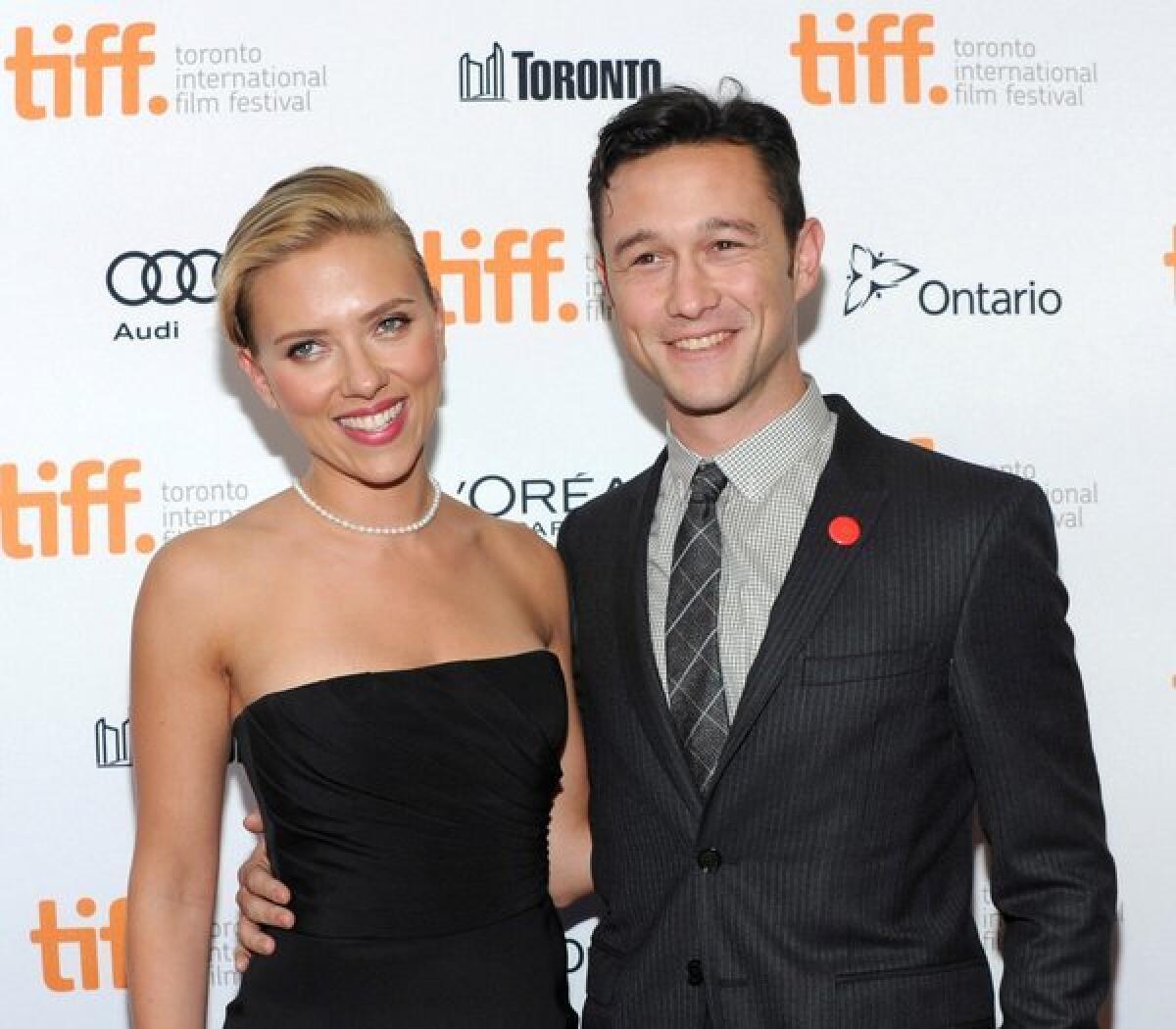 Scarlett Johansson and Joseph Gordon-Levitt at the Toronto International Film Festival screening of "Don Jon."