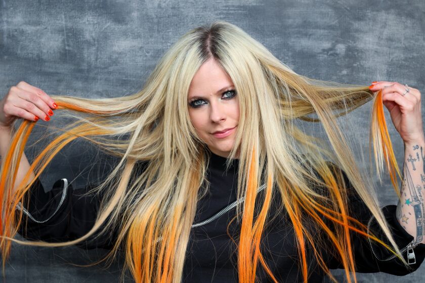 Avril Lavigne is photographed at a studio in promotion of her upcoming seventh studio album, in Woodland Hills, CA.