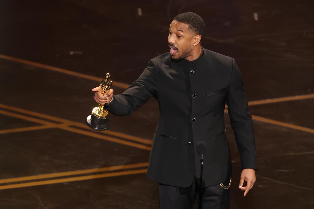 Michael B. Jordan wins Oscar for 'Sinners' - Los Angeles Times