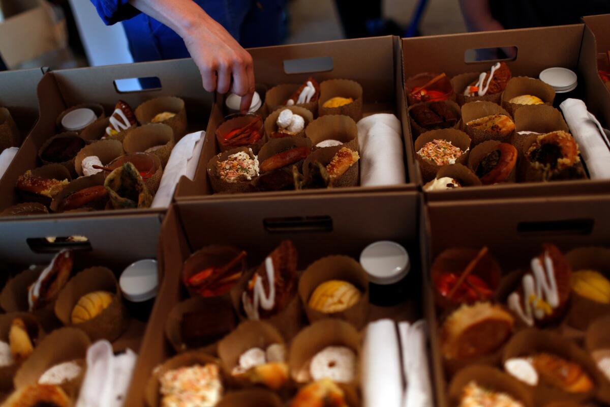 Boxes of pastries at the Pastry Action Network