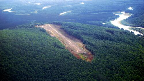 The tiny town of Takotna, with a population of 46 to 61 people, is getting a $18.7-million airstrip funded by the federal government to replace this short, dangerous runway atop a bluff near town. Several planes have crashed trying to land there in recent years.