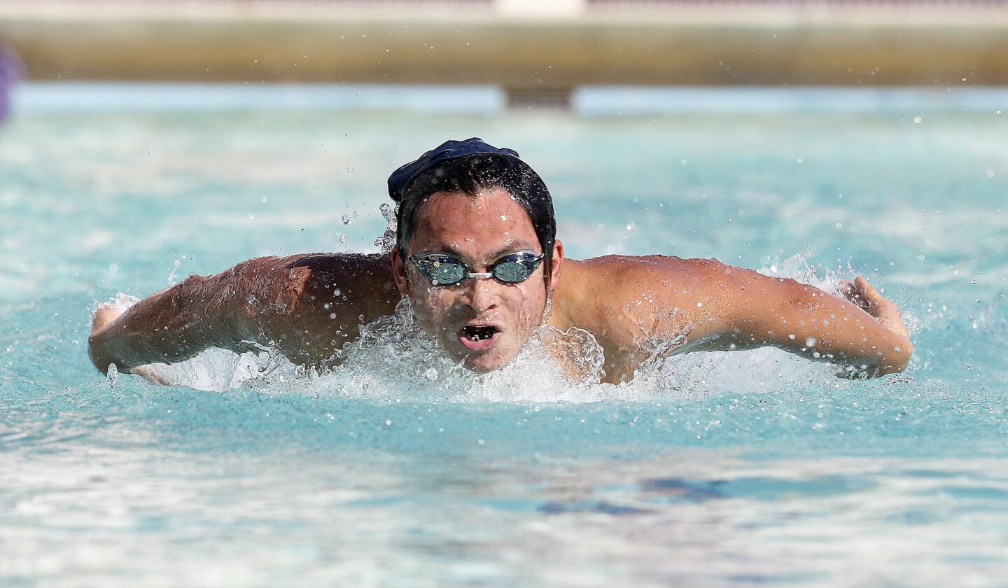 Photo Gallery: Hoover vs. Burroughs in Pacific League swim meet