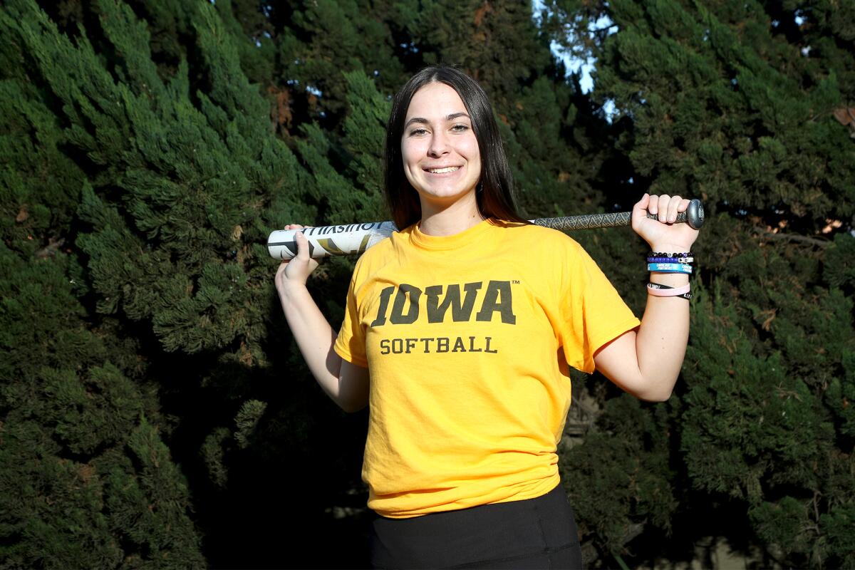 Marina High School softball player Zoe King has committed to the University of Iowa.