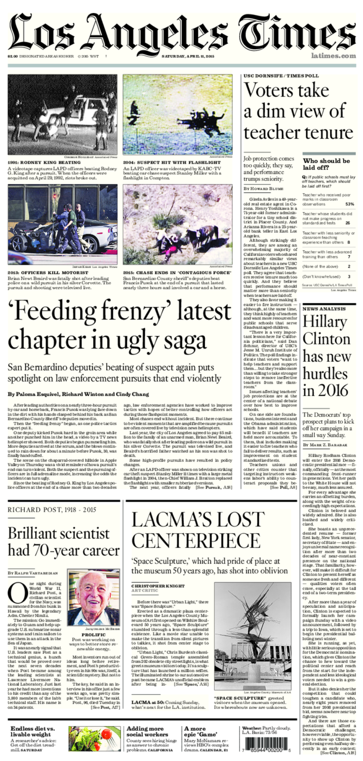 The front page