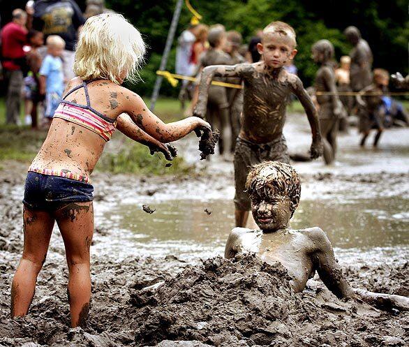 throwing mud