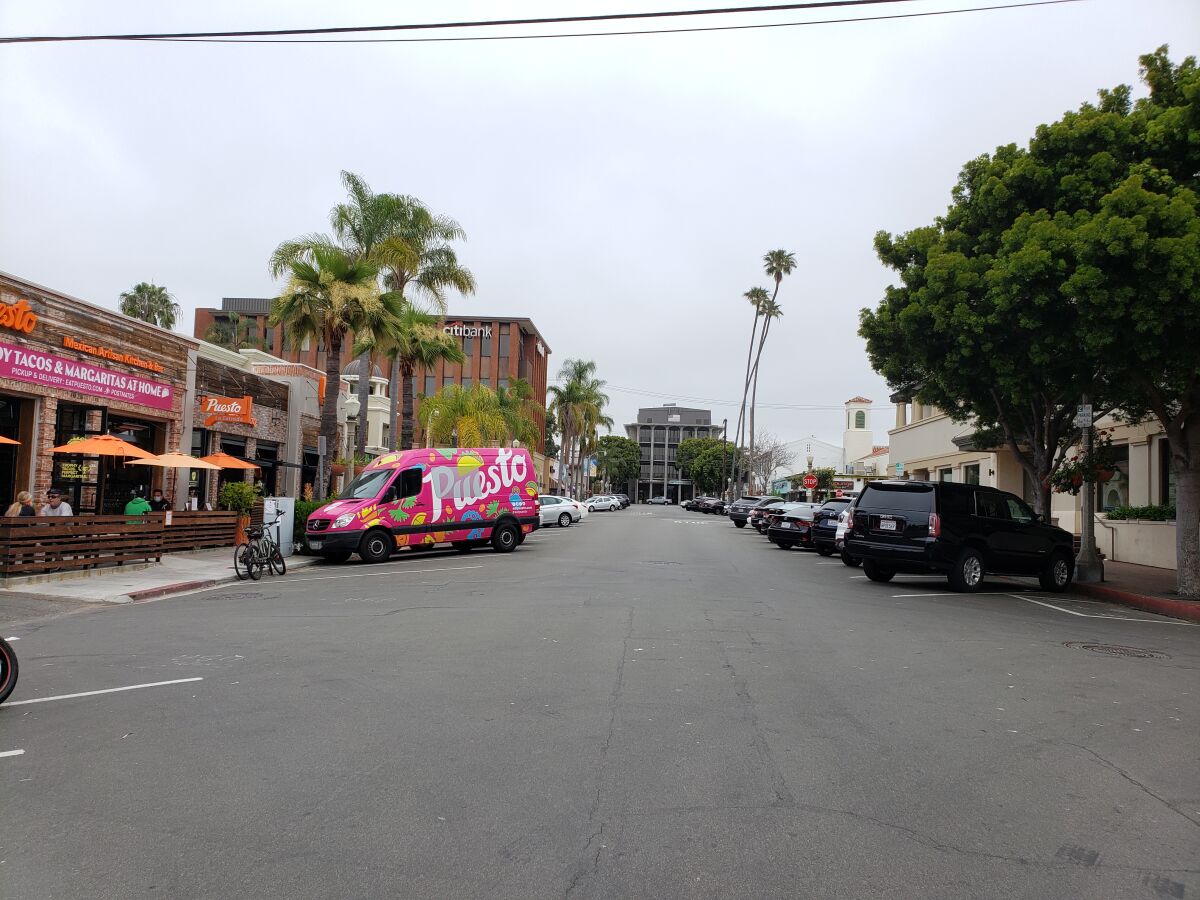 La Jolla's Wall Street was being considered for a weekly street fair.